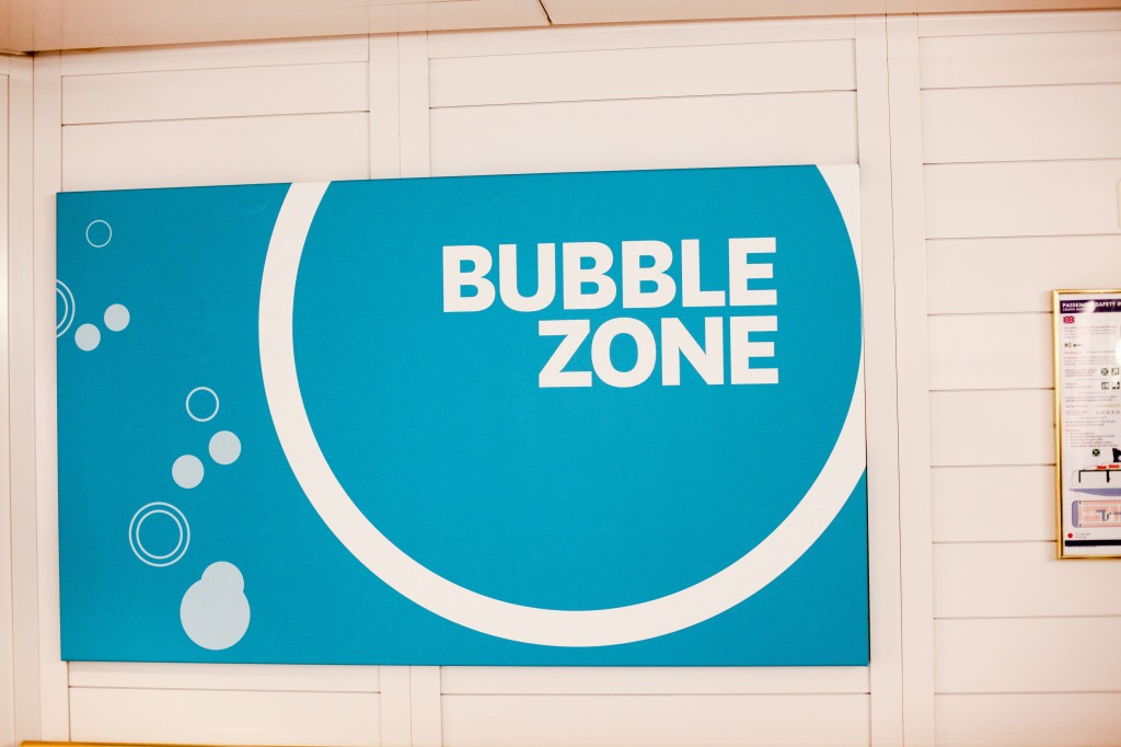 Bubble Zone er det nyoppussede og meget populære aktivitetsområdet for barna. Men med svømmebaseng og mulighet for å booke både skjønnhetsbehandlinger og massasje er det også en oase for de voksne. 